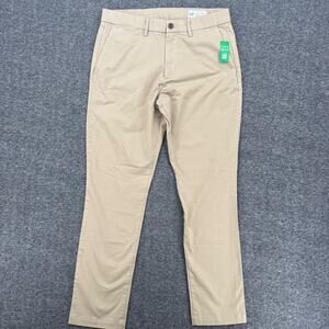Gap Athletic Taper Khaki Chino Pants Mens 28x30 Tan Regenerative Cotton
